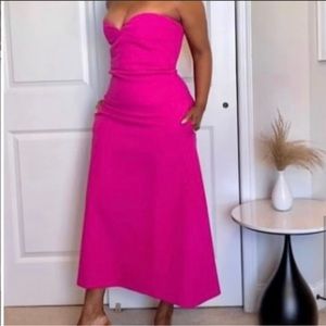 Zara Bustier midi dress 2022 bloggers fave